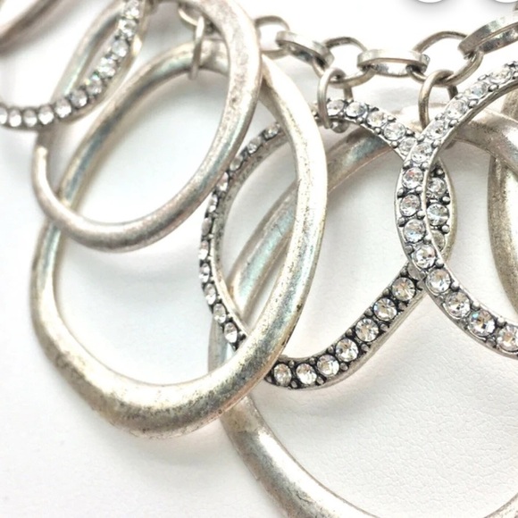 Silver Statement Necklace and bracelet set - Picture 4 of 11